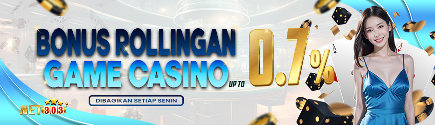 BONUS COMMISION / ROLLINGAN CASINO UP TO 0,7% DIBAGIKAN SETIAP HARI SENIN. S&K BERLAKU.	